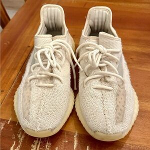 Yeezy Beige Knit Athletic Shoes